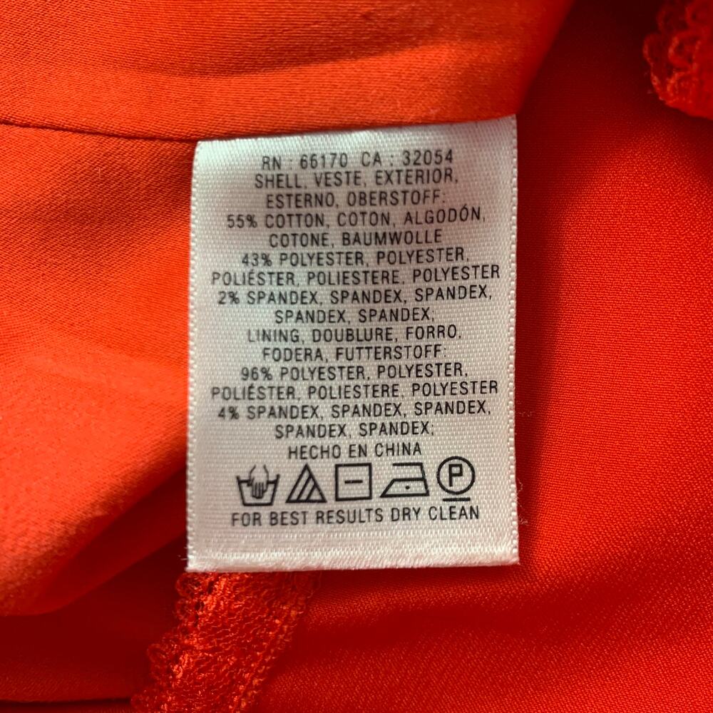 Anthropologie Coral-Orange Textured Pencil Skirt - Picture 9 of 9